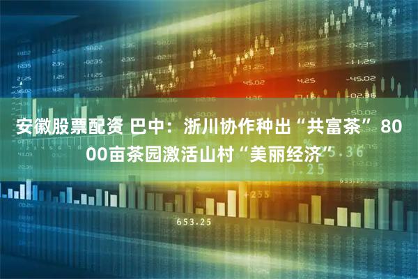 安徽股票配资 巴中：浙川协作种出“共富茶” 8000亩茶园激活山村“美丽经济”